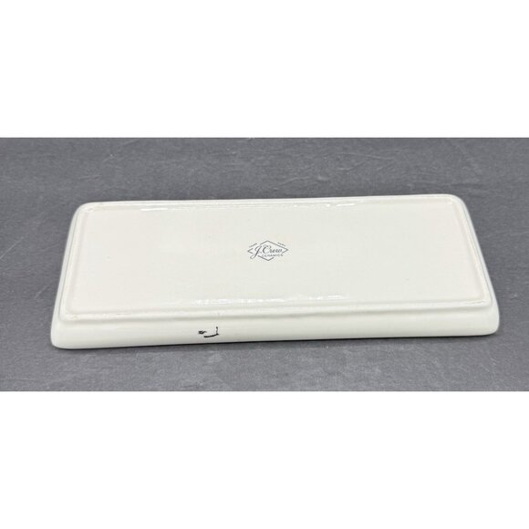 J.Crew Ceramics Whale Dresser Catch All Tray Keys Rings Change 10.5"x 4" - Picture 3 of 7